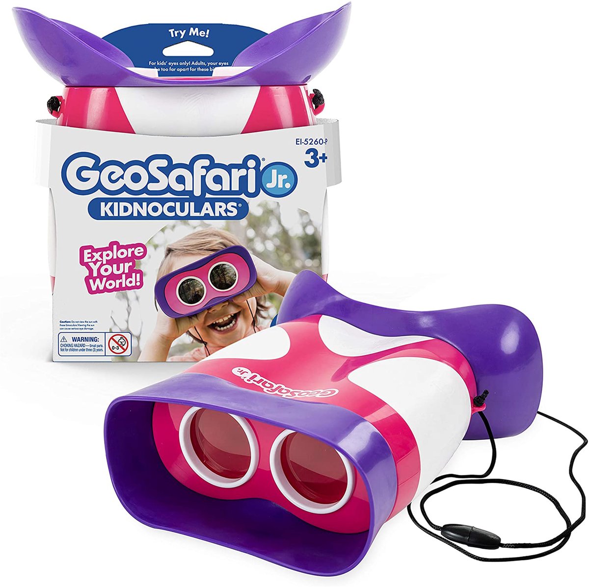 Learning resources verrekijker speelgoed geosafari jr. kidnoculars roze. - 3+