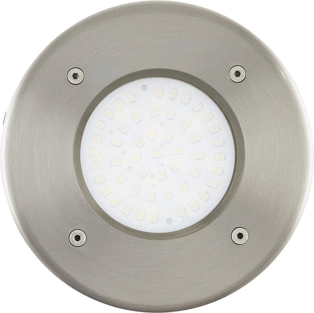 Eglo lamedo - buitenverlichting - grondinbouwlamp - 1 lichts - led - rvs - wit