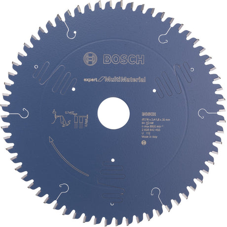 Bosch Zubehör Kreissägeblatt Expert für Multimaterial K V 216x30x2,4 1,8 64 - 2608642493