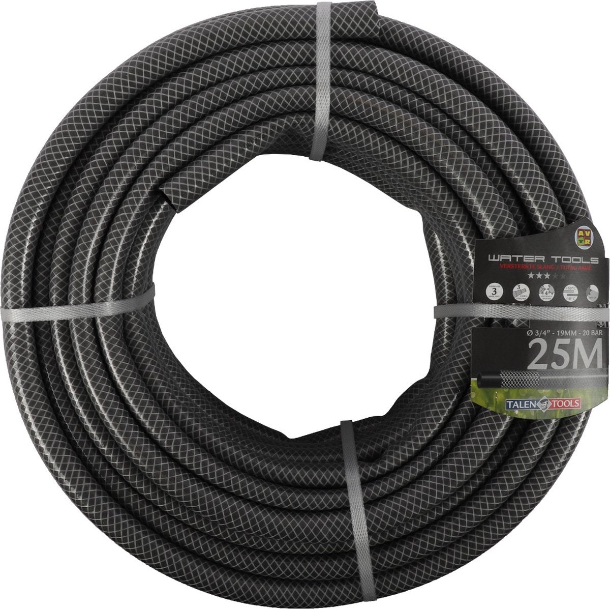 Sprachwerkzeuge – Gartenschlauch – verstärkt – 1 2 Zoll – 25 Meter – grau