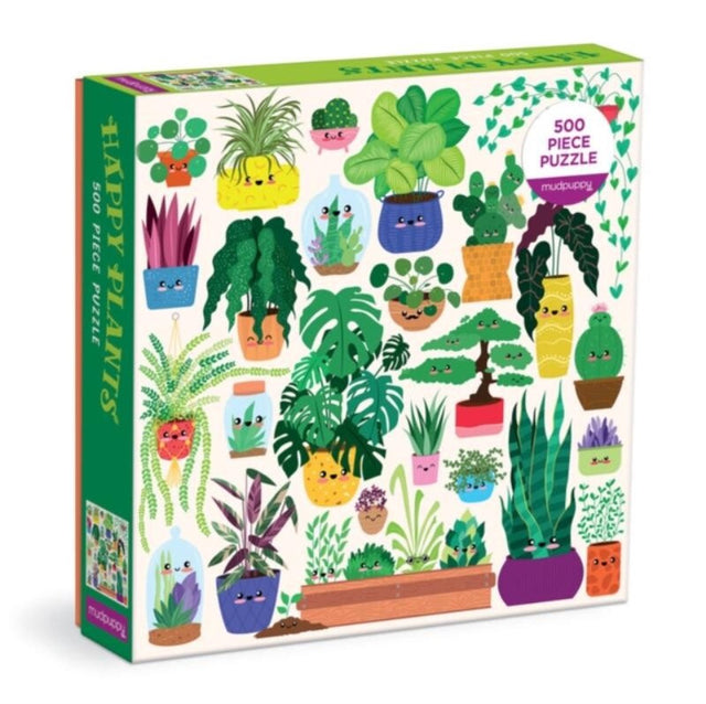 Mudpuppy happy plants 500 piece family puzzle