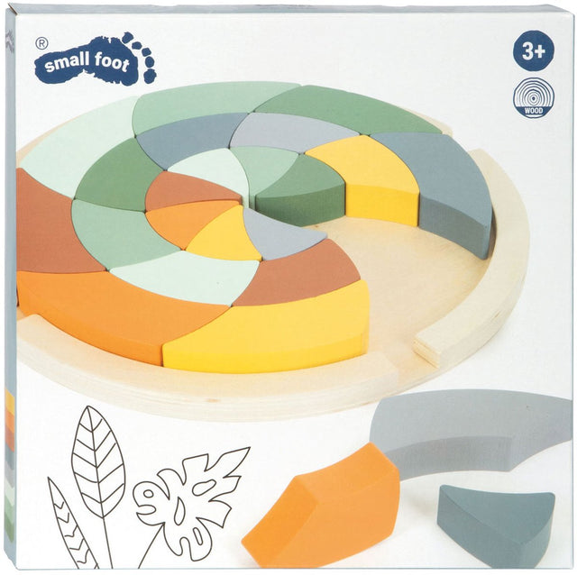 Kleiner Fuß - Holzformpuzzle Safari rund, 24-tlg.