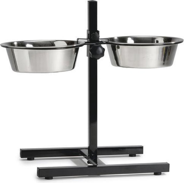 Beeztees standaard - hondenvoer- en drinkbak - zwart - 28 cm