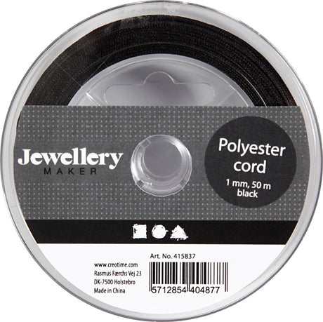 Kreativunternehmen https: www.cchobby.nl polyester-cord-thickness-1-mm-black-50-m-1-roll