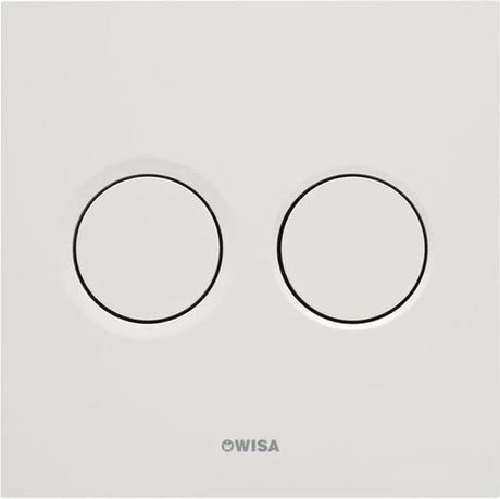 Wisa Luga Betätigungsplatte Kunststoff pneumatisch 16x16cm mit Doppelspülung für xs WC-Element weiß
