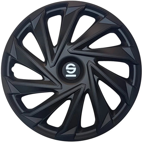 Sparco Hubcaps Varese 14 Zoll schwarzer Set von 4