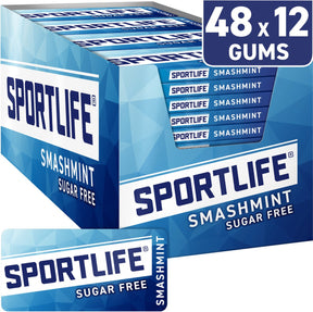 Sportlife Smashmint Kaugummi-Box – 48 Packungen – 48 x 18 g