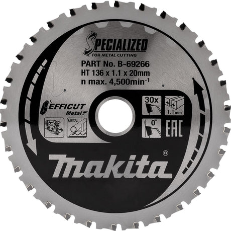 Zubehör für Makita-Sägeblatt ffcut 136 x 20 x 1,1 30 t 0 g – B-69303