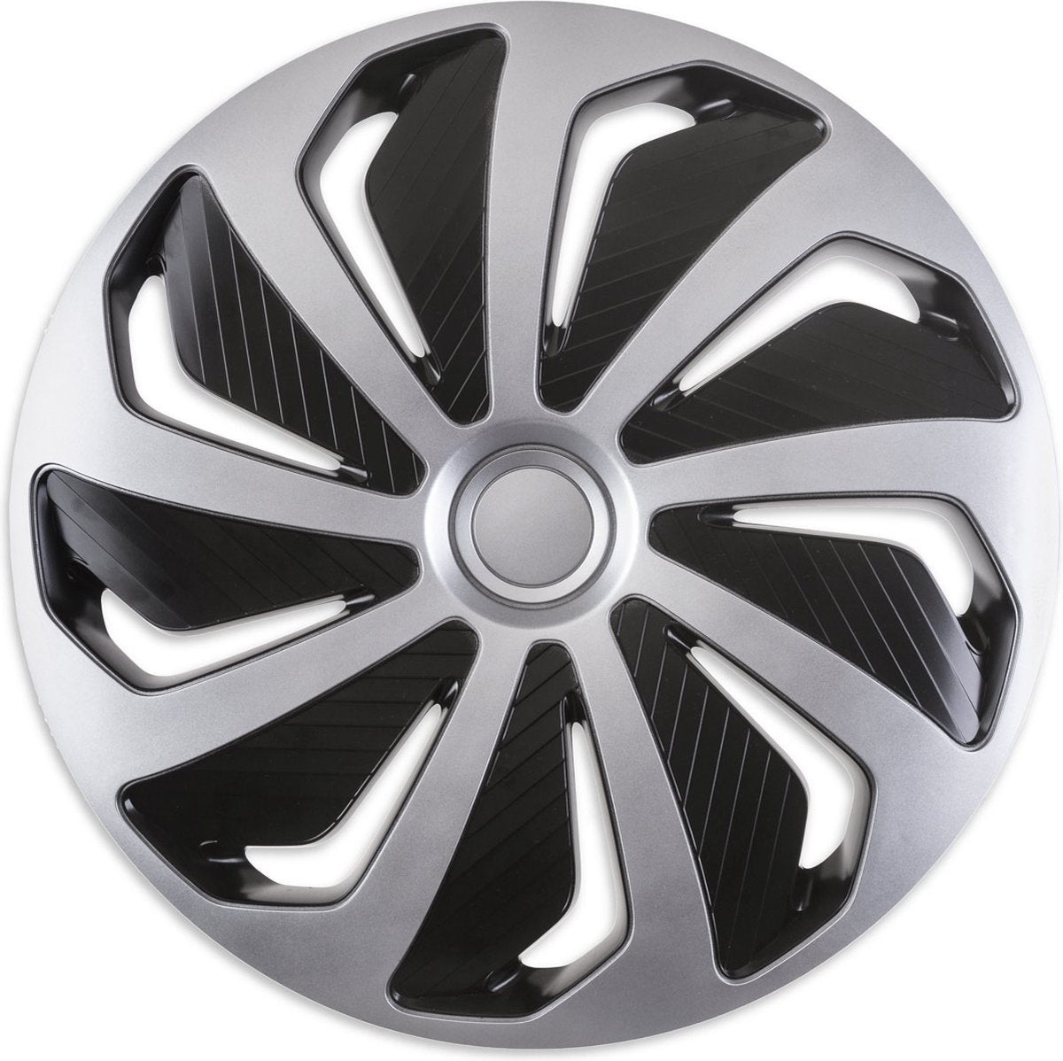 Versaco Radkappen 16 Zoll – Windschwarz Silber – 4 Stück