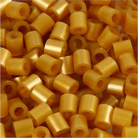 Nabbi-Perlen zum Aufbügeln, Größe 5 x 5 mm, Lochgröße 2,5 mm, mittel, gold (32263), 6000 Stück, 1 Box