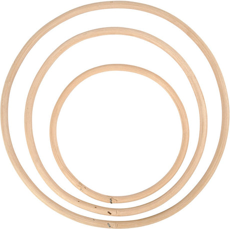 Creativ Company Bambusringe 15,3-25,5 cm natur 3 Stück