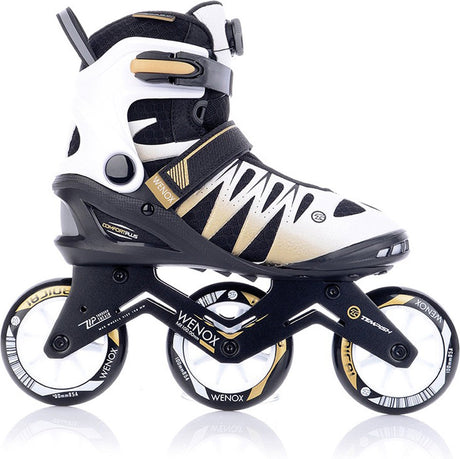 Tempish Wenox Top 100 Damen-Inline-Skates – 4 x 100 mm Rollen – Speed-Fitness-Inline-Skates – Weißgold – Größe 42