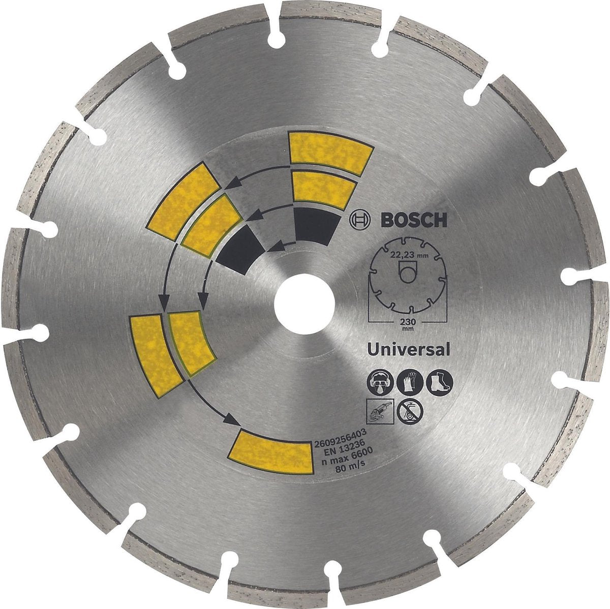 Bosch - Diamanttrennscheibe Universal 125 x 22 x 1,7 x 7,0 mm