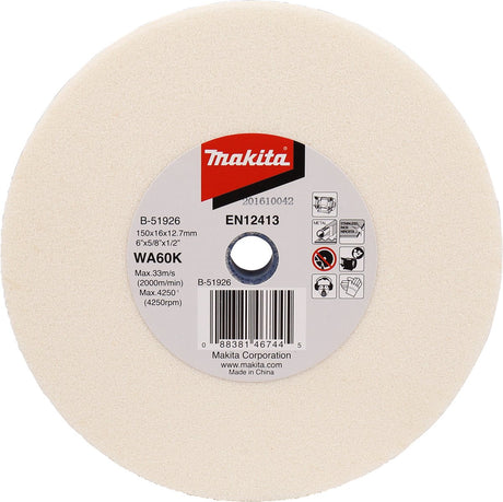 Makita-Schleifstein 150 x 16 x 12,7 mm WA60K – B-51926