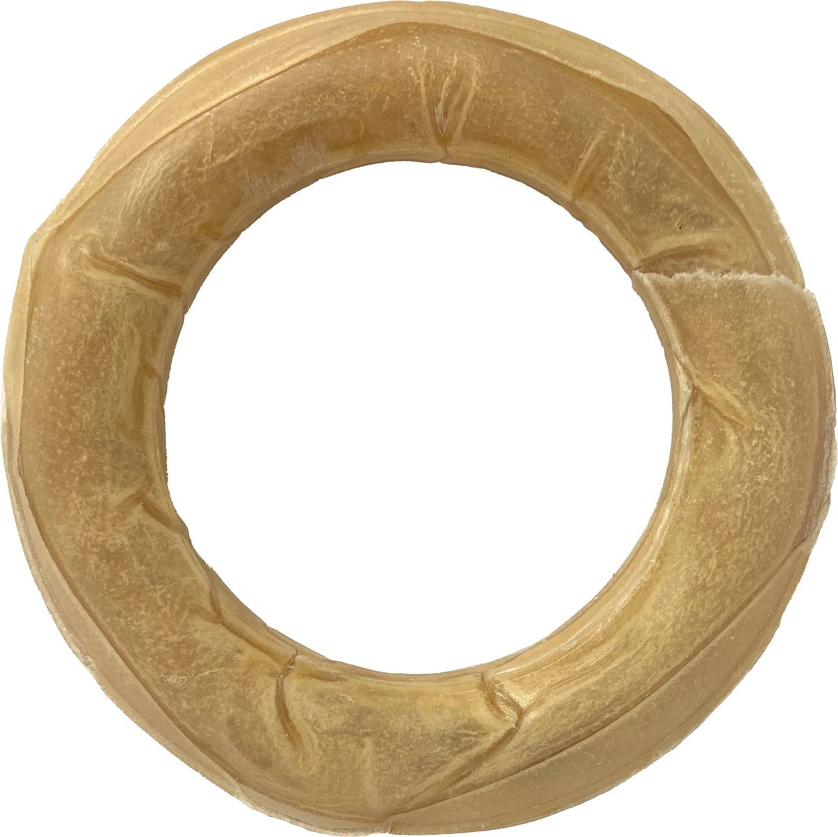 Petsnack - Hundesnack - gepresster Kauring - getrocknete Büffelhaut - 15 cm - 3 Stück