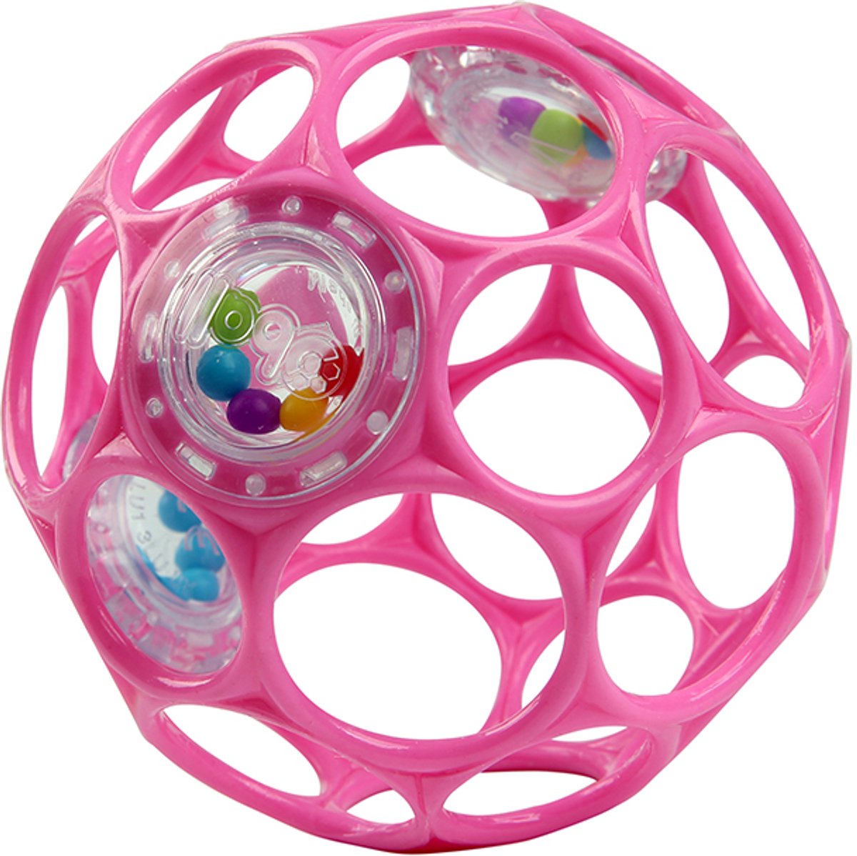 Oball Rassel Easy Grip rosa | 3 Stück