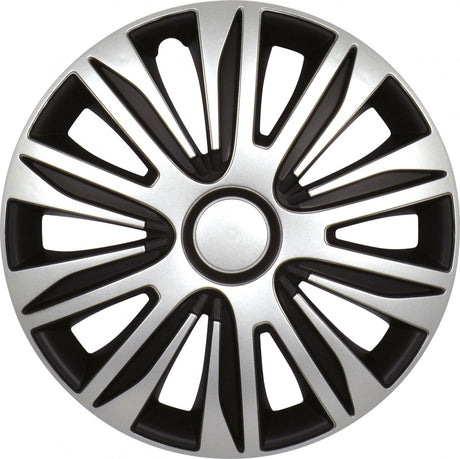 Carpoint wieldoppen nardo 16 inch abs zilver zwart set van 4