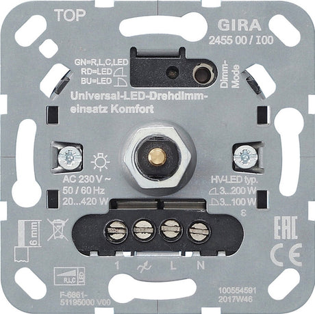 Gira systeem 3000 dimmer - 245500 - e2sj9