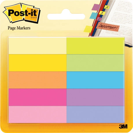 Indexe Post-it 670-10ab, Papier 15 x 50 mm, selbstklebend, sortiert, 500 Stück