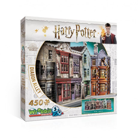 Wrebbit Harry Potter Winkelgasse 3D-Puzzle – 450 Teile – ab 10 Jahren