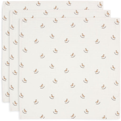Jollein - hydrofiele doek small 70x70cm -spuugdoekjes - zacht katoen - 3 stuks - nostalgic ride