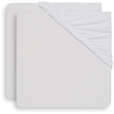 Jollein - baby - hoeslaken wieg jersey (wit) - katoen - 2 stuks - hoeslaken wieg - 40 50x80 90cm