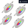 Nanoleaf Smart Downlight EU – Intelligente Beleuchtung – WLAN – 16 Millionen Farben – 76 mm – 4er-Pack – Weiß