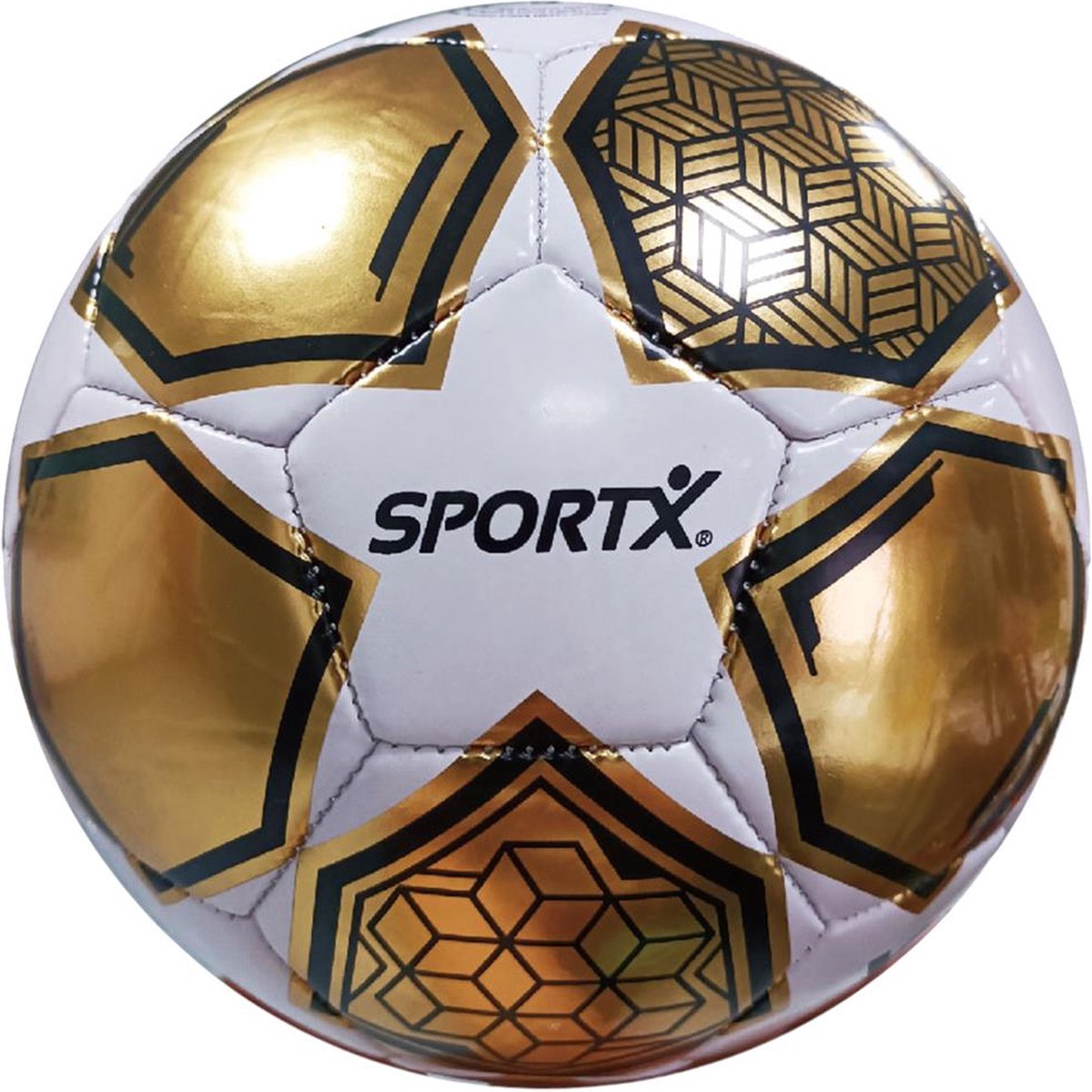 Sportx Fußball Gold Weiß Stern Metallic 330-350gr, 21cm