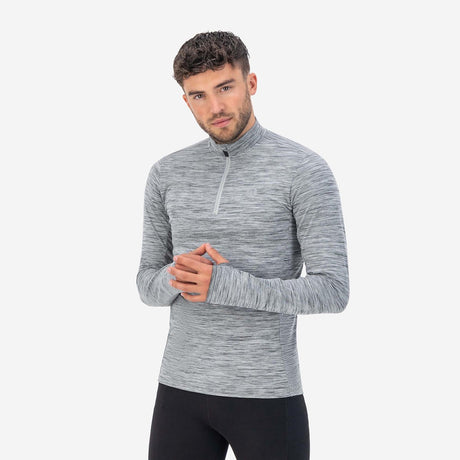 Rogelli core heren hardloopshirt - lange mouw - duimgat - grijs