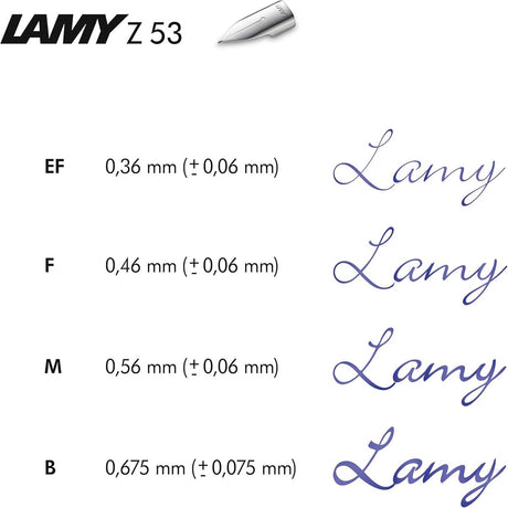 Lamy Z 50 Penpunt 888 – Pen-Punting von verchroomd Roestvrij Staal in der Farbe blank – Penpuntsterkte links – Penpunt geschikt für linkshändige Ohanging
