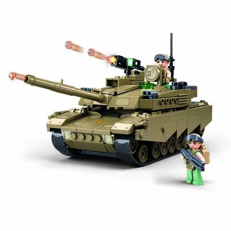 Sluban Armeepanzer OEF-M1XS Konstruktionsspielzeug für Kinder ab 8 Jahren – Konstruktionsspielzeug Modellbau – Baukasten mit 314 Bausteinen – M38-B1256
