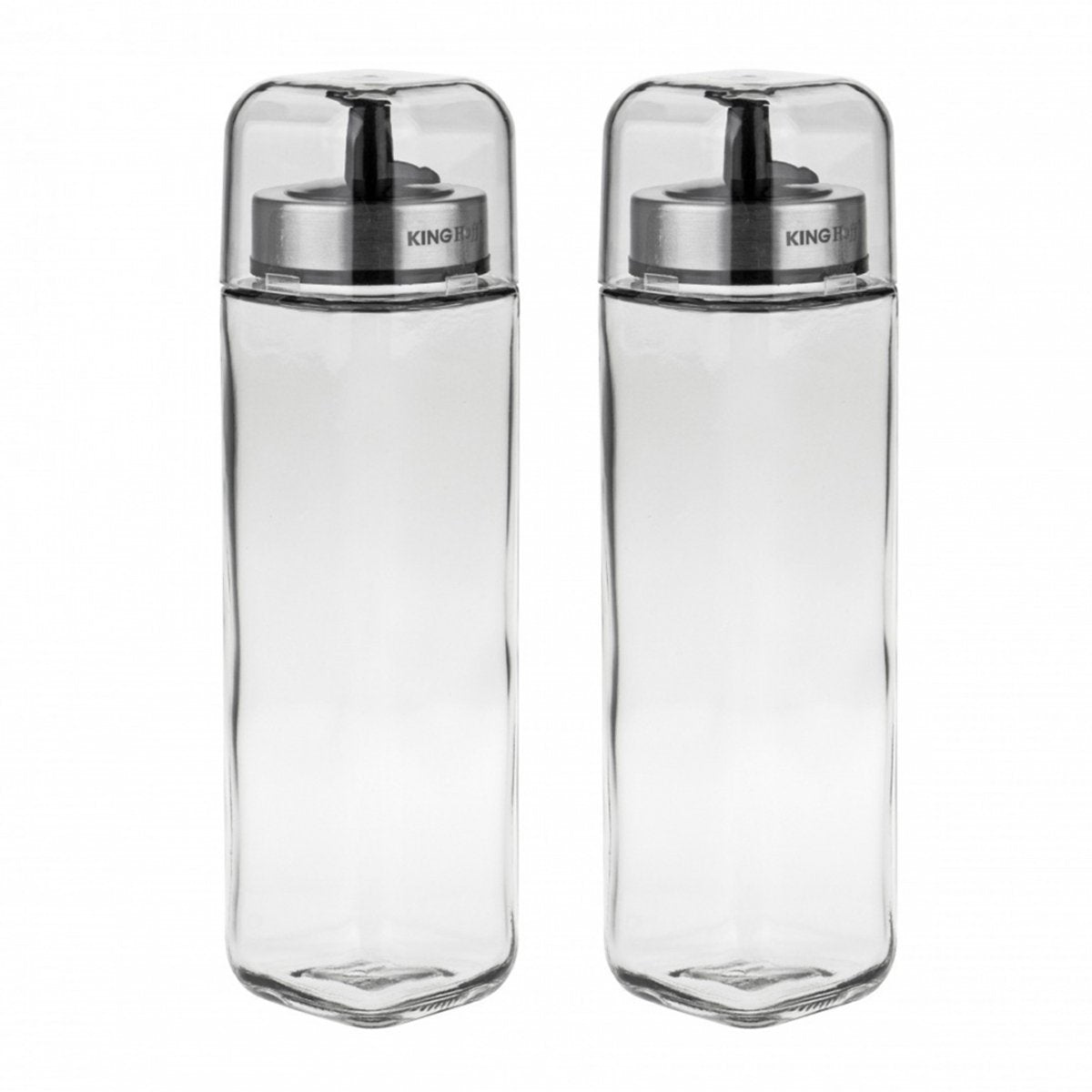 Kinghoff - Flaschenset für Öl und Essig - Glasflaschen - 270 ml - umweltfreundlich