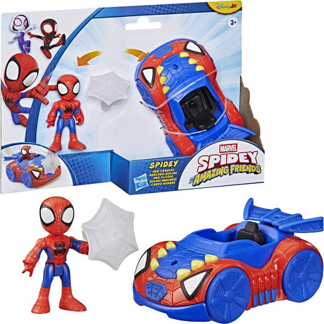 Marvel Spider-Man mit Spinnennetz-Crawler-Spielzeugauto