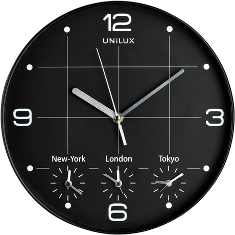 Unilux On Time Uhr – Metallic-Grauweiß
