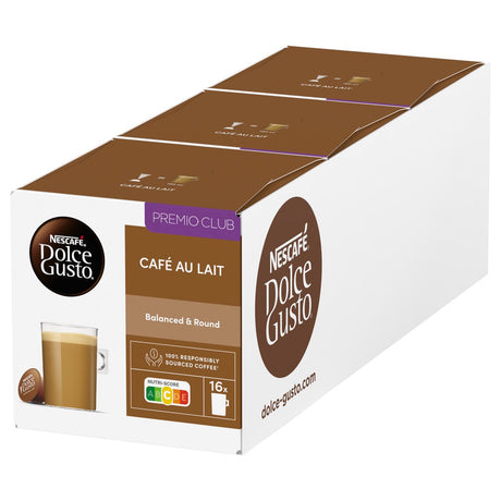 Nescafé Dolce Gusto Kapseln Café au lait – 48 Kaffeetassen für 48 Tassen Kaffee