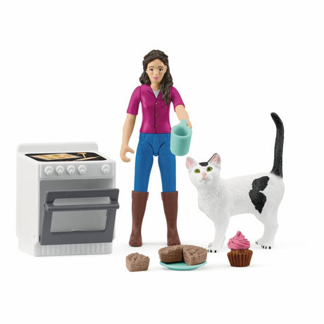 Schleich Bauernhof Spielfigur Backnachmittag 81470 Kunststoff.