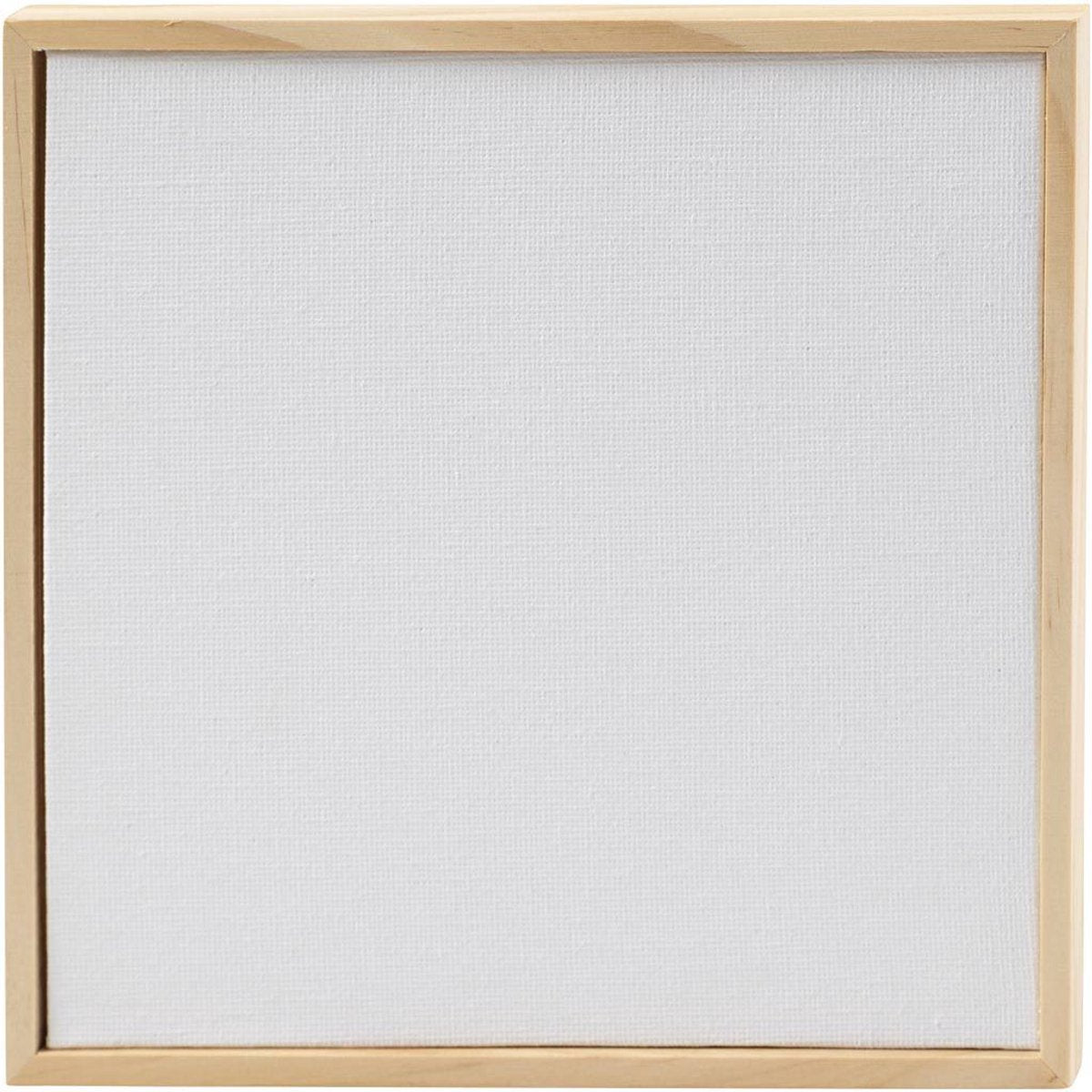 Creativ Company Leinwandpaneel mit Rahmen, Größe 15,8 x 15,8 cm, 280 g, weiß, 10 Stück 1 Karton