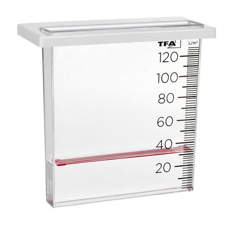 Tfa dostmann tfa regenmeter neerslagmeter - voor balkon - transparant - kunststof - 20.3 cm - buiten tuin
