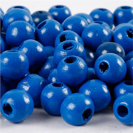 Creativ Company CC Holzperlen 12 mm blau 40 Stück