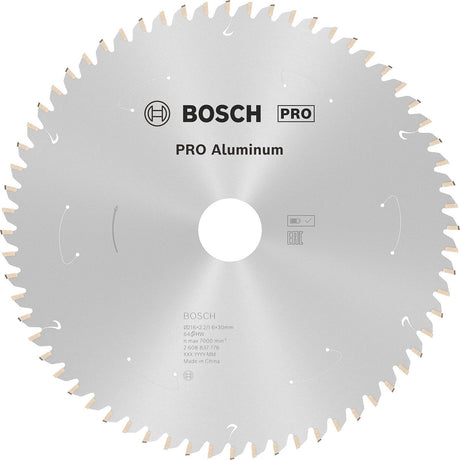 Bosch Profi-Hartmetall-Kreissägeblatt 216 x 30 x 2,2 mm (64 Zähne) – Aluminium