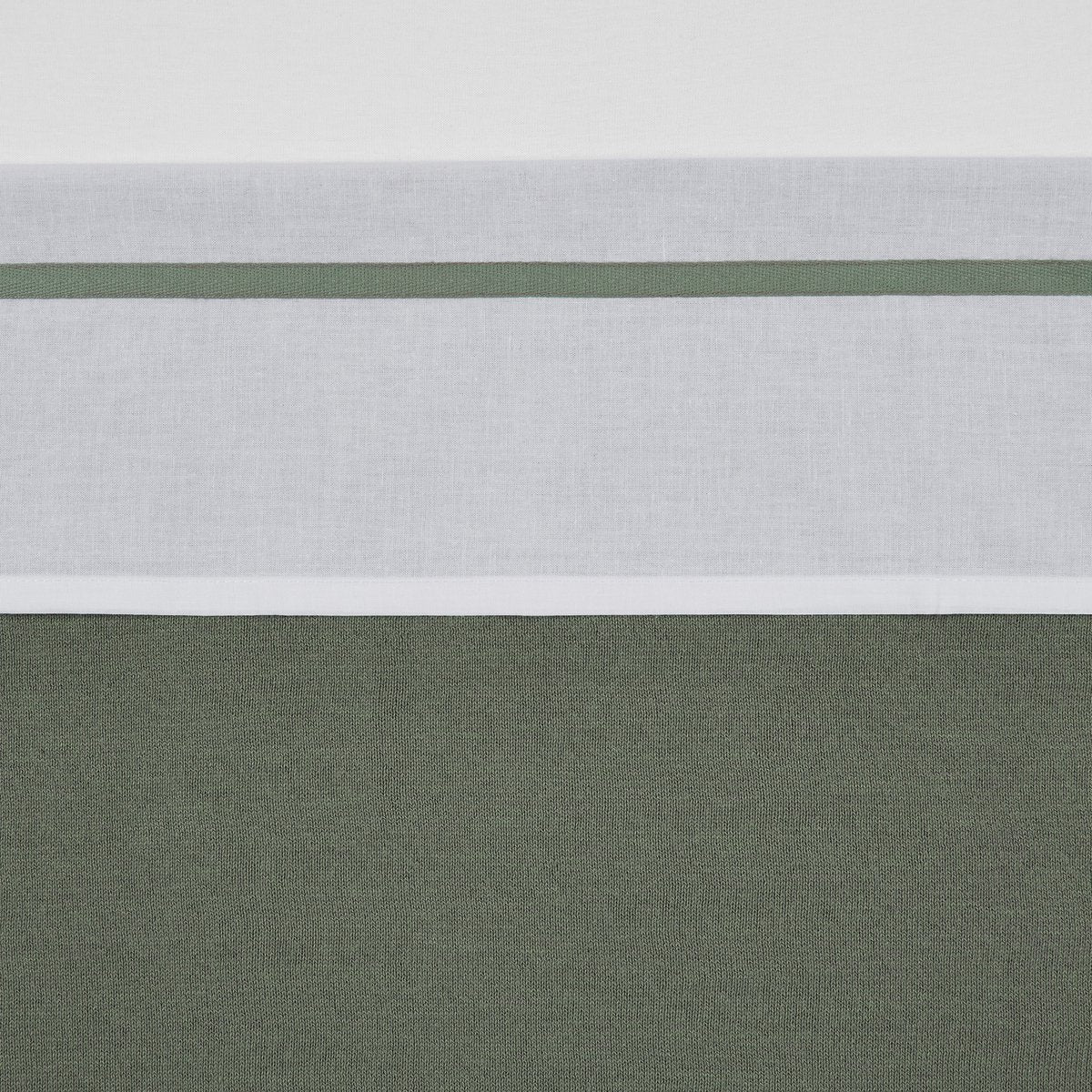 Meyco Babybettlaken mit Paspelierung – Waldgrün – 75 x 100 cm – 0,3 Tog