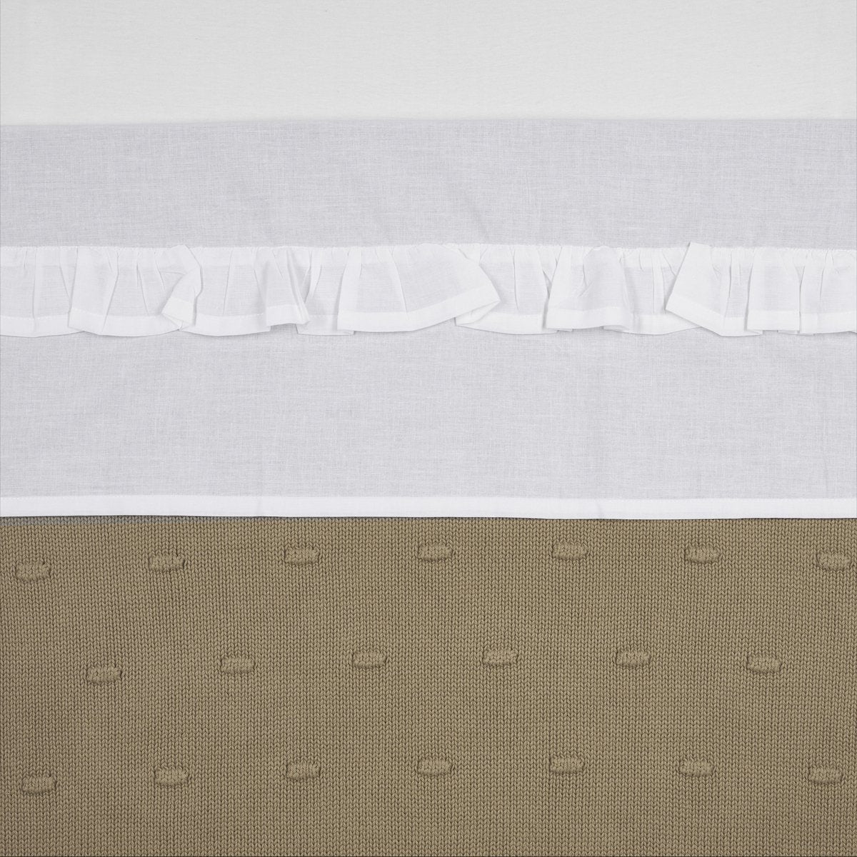 Meyco Baby-Rüschenbettlaken – weiß – 75 x 100 cm – 0,3 Tog