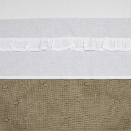 Meyco Baby-Rüschenbettlaken – weiß – 75 x 100 cm – 0,3 Tog