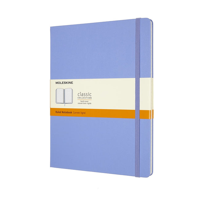 Klassisches Moleskine-Notizbuch – extra groß – Hardcover – liniert – Hortensienblau