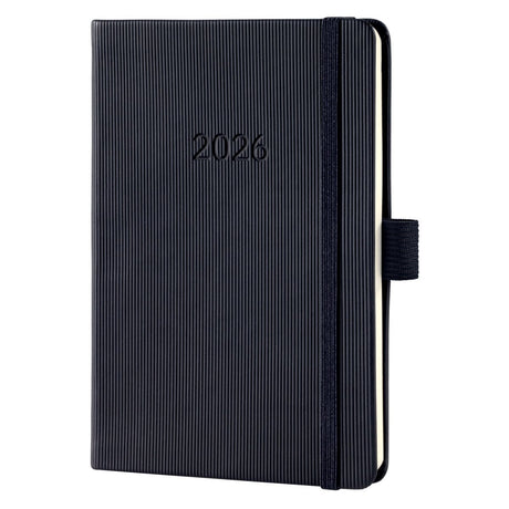 Sigel Wochenkalender 2026 Conceptum Format A6 mit extra Notizraum schwarz Hardcover