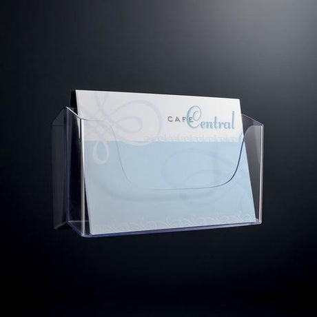 Sigel Prospekthalter A4 horizontal Wandmodell transparentes Acryl
