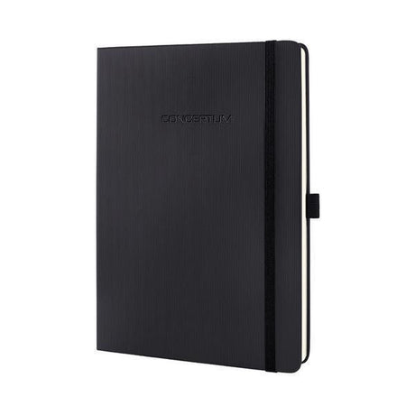 Sigel Notizbuch – Conceptum Pure – Tablet-Größe – Schwarz – Hardcover – kariert – si-co117