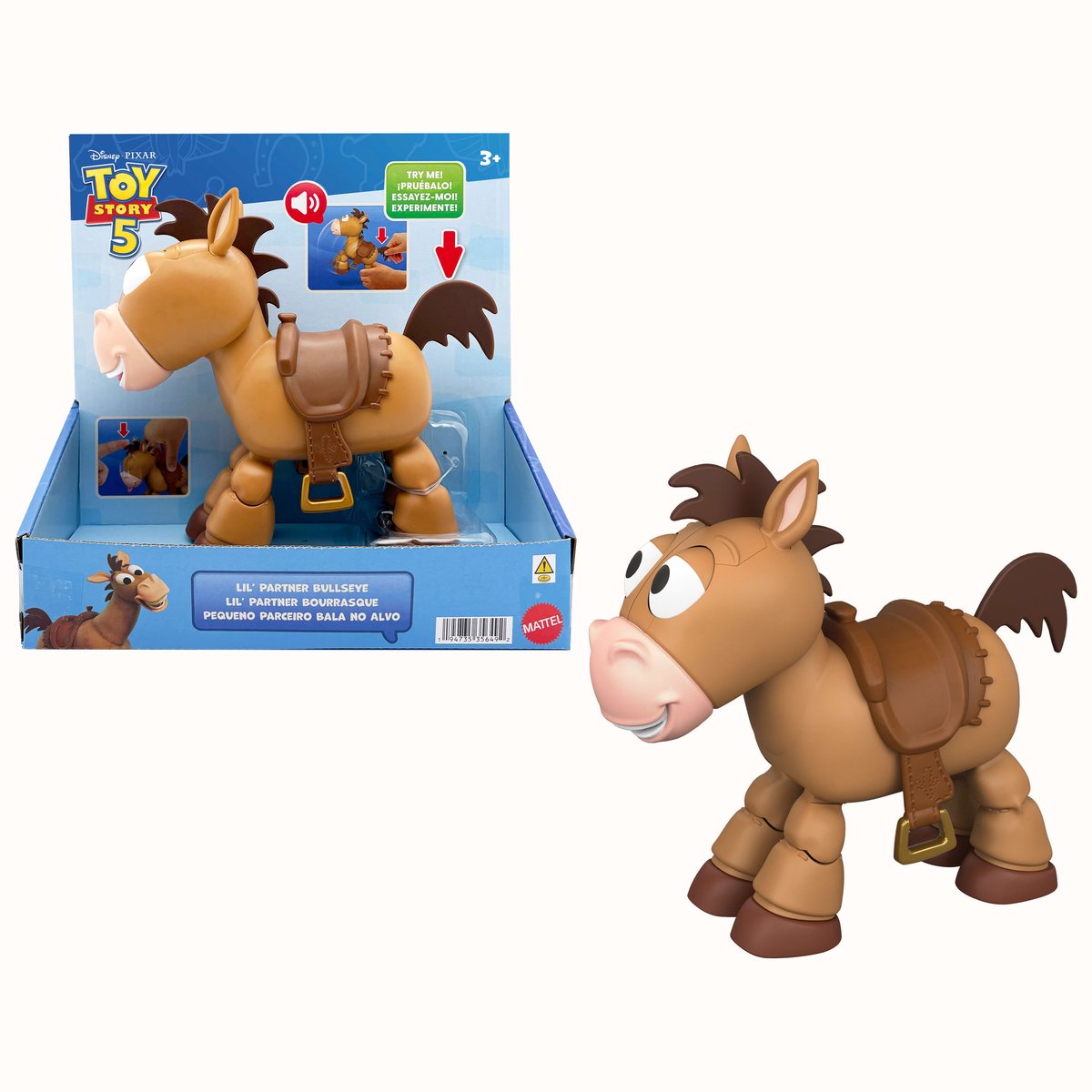 Mattel Disney und Pixar Toy Story 5 Little Partner Bully Posierende Pferdefigur mit Geräuschen