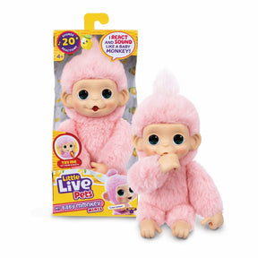 Kleine lebende Haustiere – My Baby Monkey Minis „Luna Lemon“ Babyaffe – interaktives Plüschtier