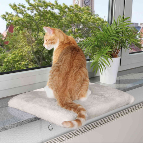 Trixie Katzenbett Plateau Fensterbank hellgrau